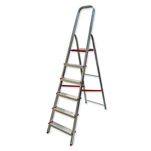 T-DOM - Escalera de aluminio para uso bricolage