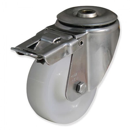 FITG4 080 NYL5-FD Rotante inox girt con freno d.080 Nylon