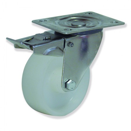 MIPG4 080 NYL4-FD Rotante inox girt d.080 Nylon con freno