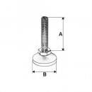 PPE M10x50 B37 Pie nivelador pivotante  EXPO M10x51 B37