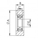 50X20X12 RV Rodillo guia PU d.50x20x12